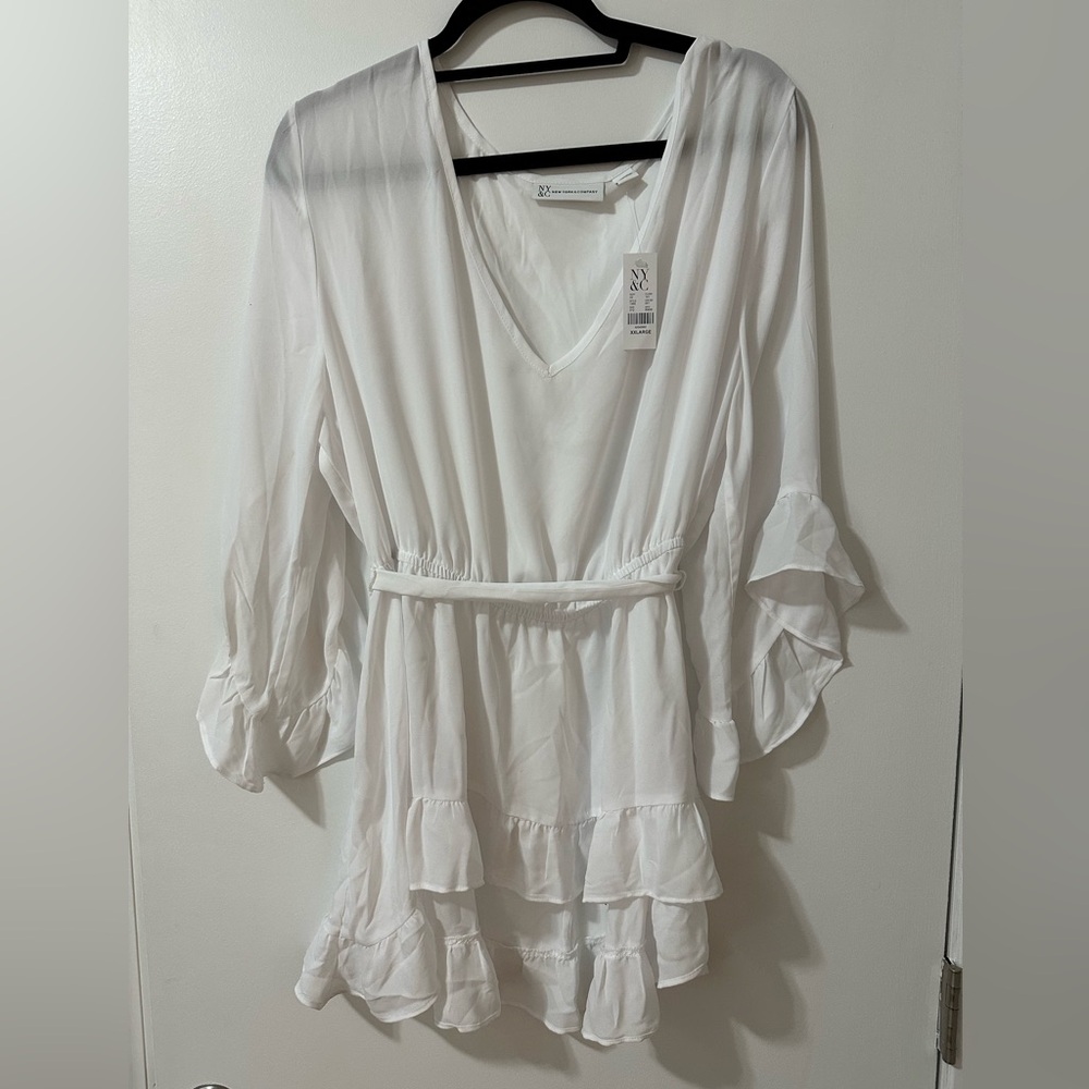 New York & Company Tie Waist Blouse